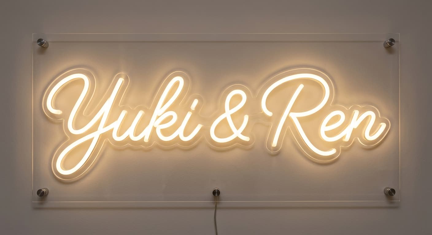Yuki & Ren のネオン AI生成イメージ